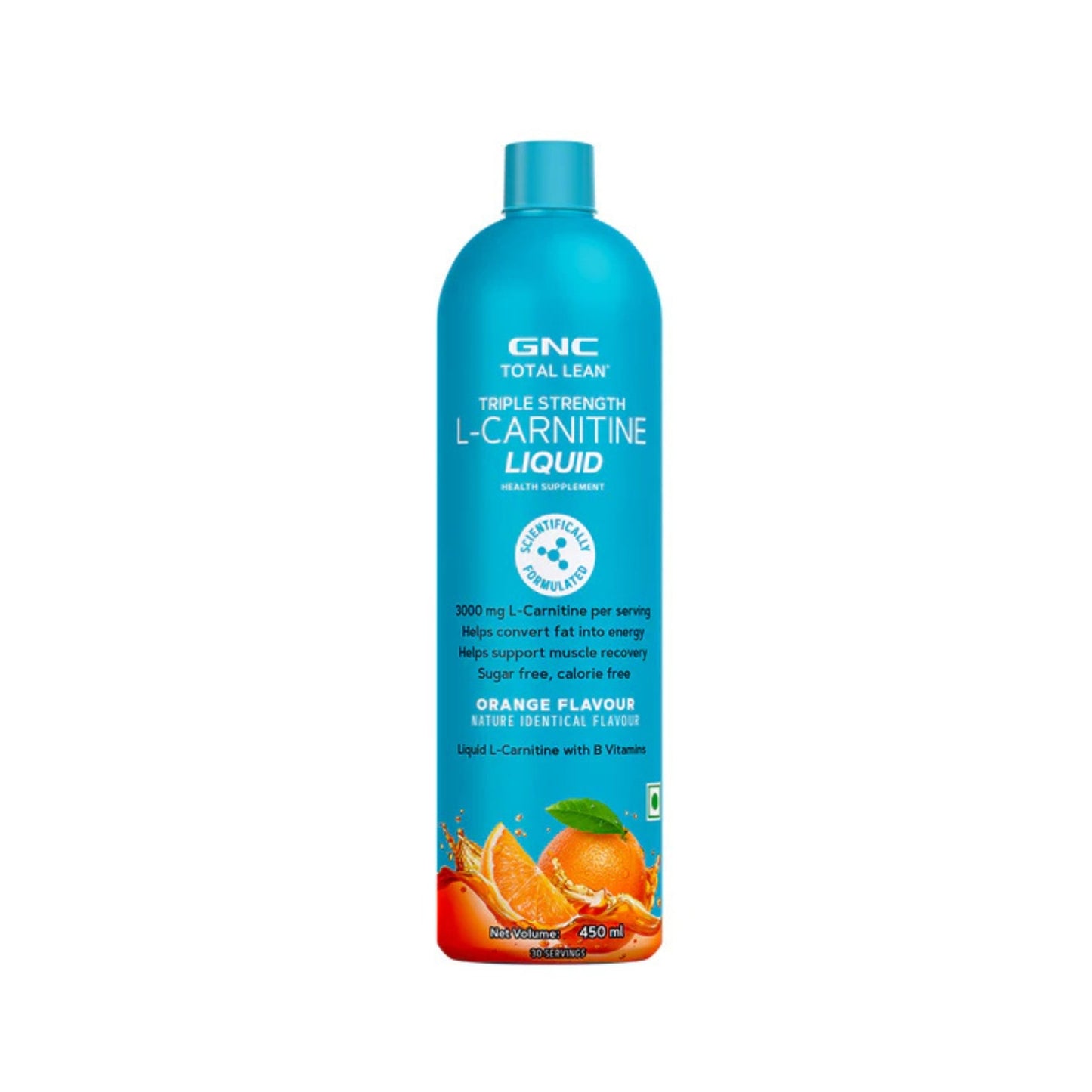 GNC TOTAL LEAN TRIPLE STRENGTH L-CARNITINE LIQUID 450ml 30 SERVINGS