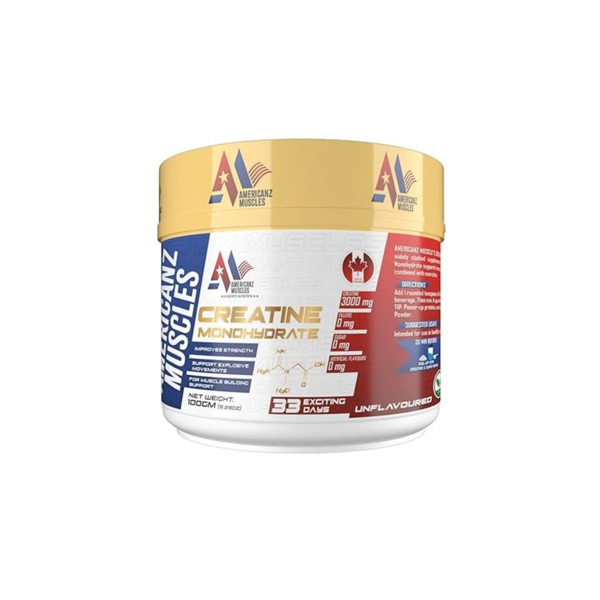 AMERICANZ MUSCLES CREATINE MONOHYDRATE - Anura Nutrition