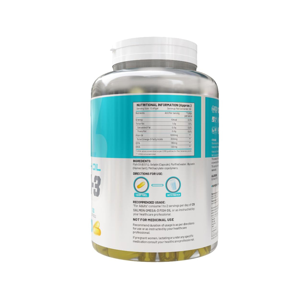 C9 Nutrition Omega-3 Fish Oil 60 Softgels