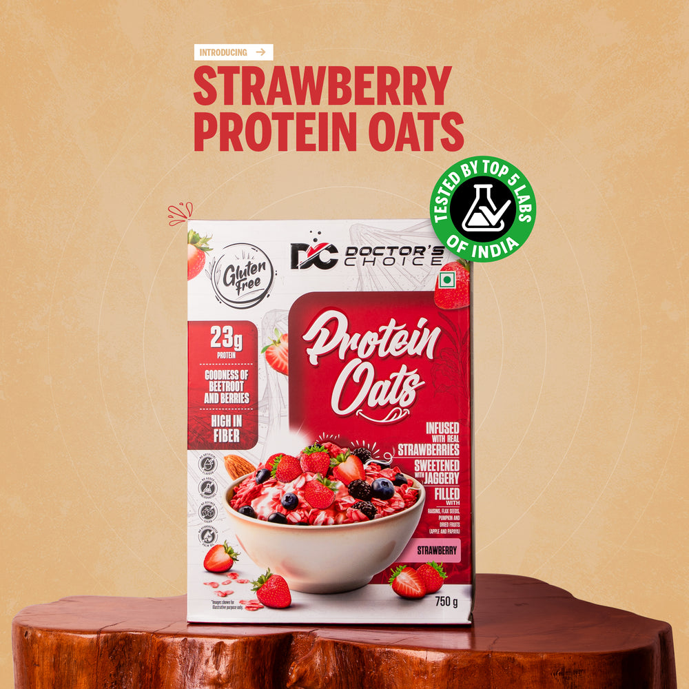 DOCTORS CHOICE Oats, High Protein Oats, 750g, Dark Choco Berry