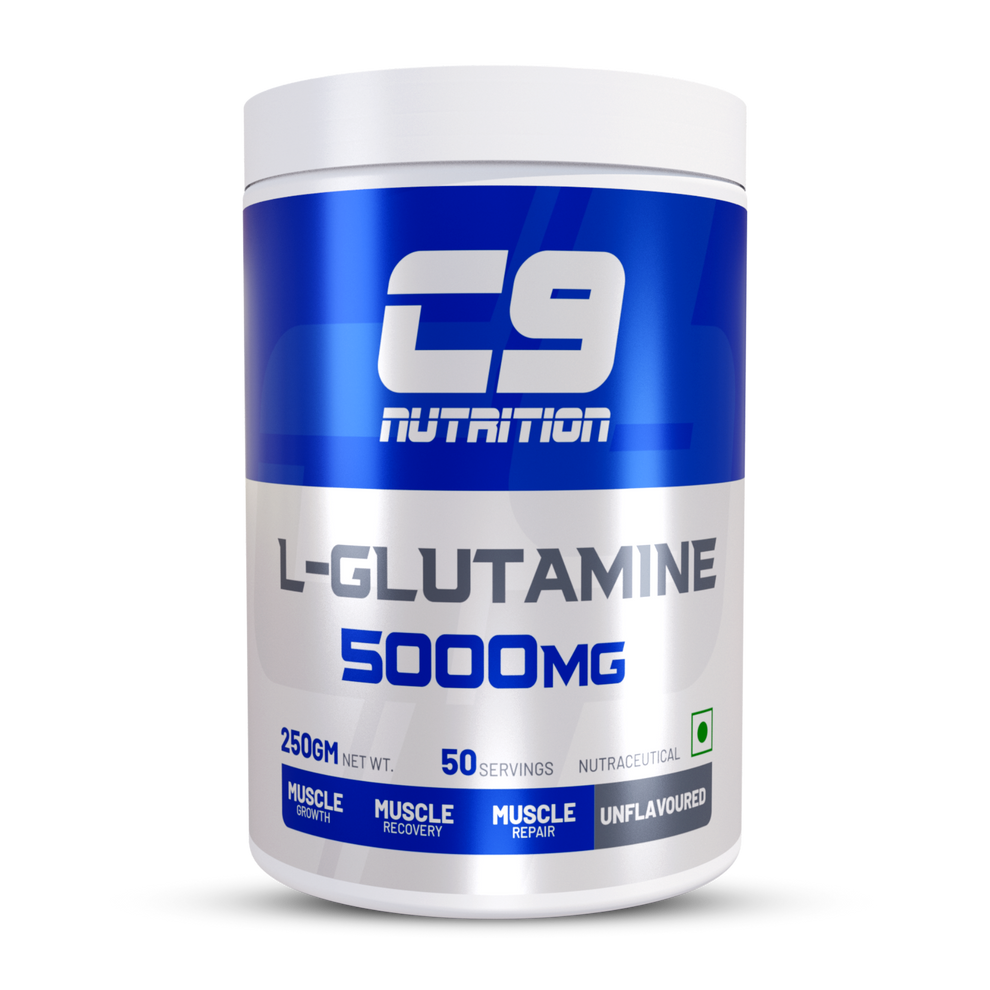 C9 Nutrition L-Glutamine Powder 250g 50 Servings.
