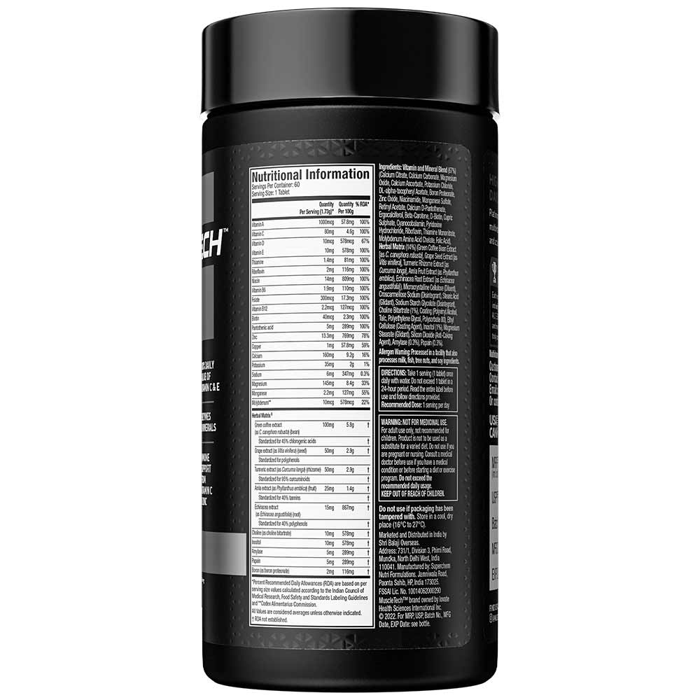 MUSCLETECH PLATINUM MULTIVITAMINS 60 TABLETS