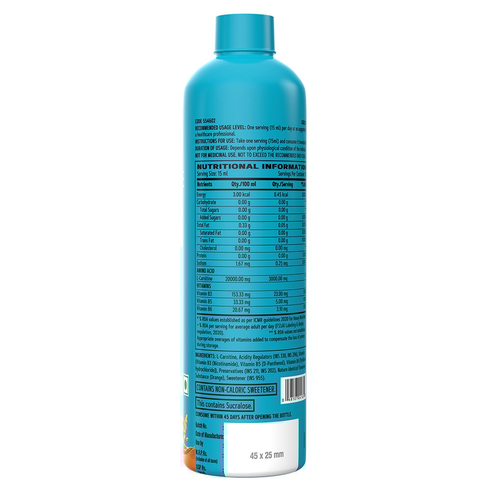 GNC TOTAL LEAN TRIPLE STRENGTH L-CARNITINE LIQUID 450ml 30 SERVINGS