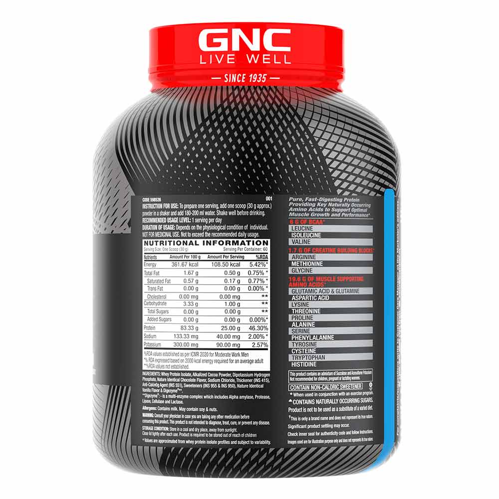 GNC PURE ISOLATE WHEY PROTEIN (LOW/ZERO CARB)