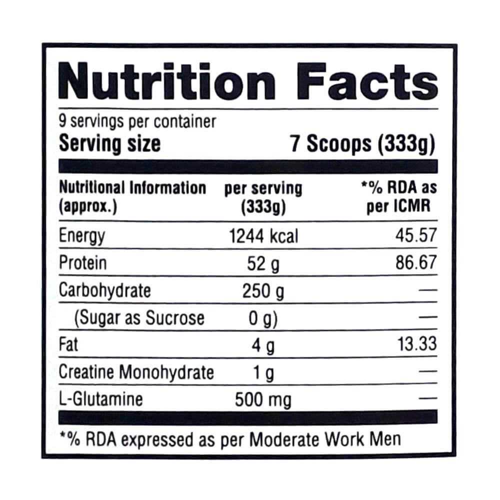 LABRADA MUSCLE MASS GAINER 52g PROTEIN
