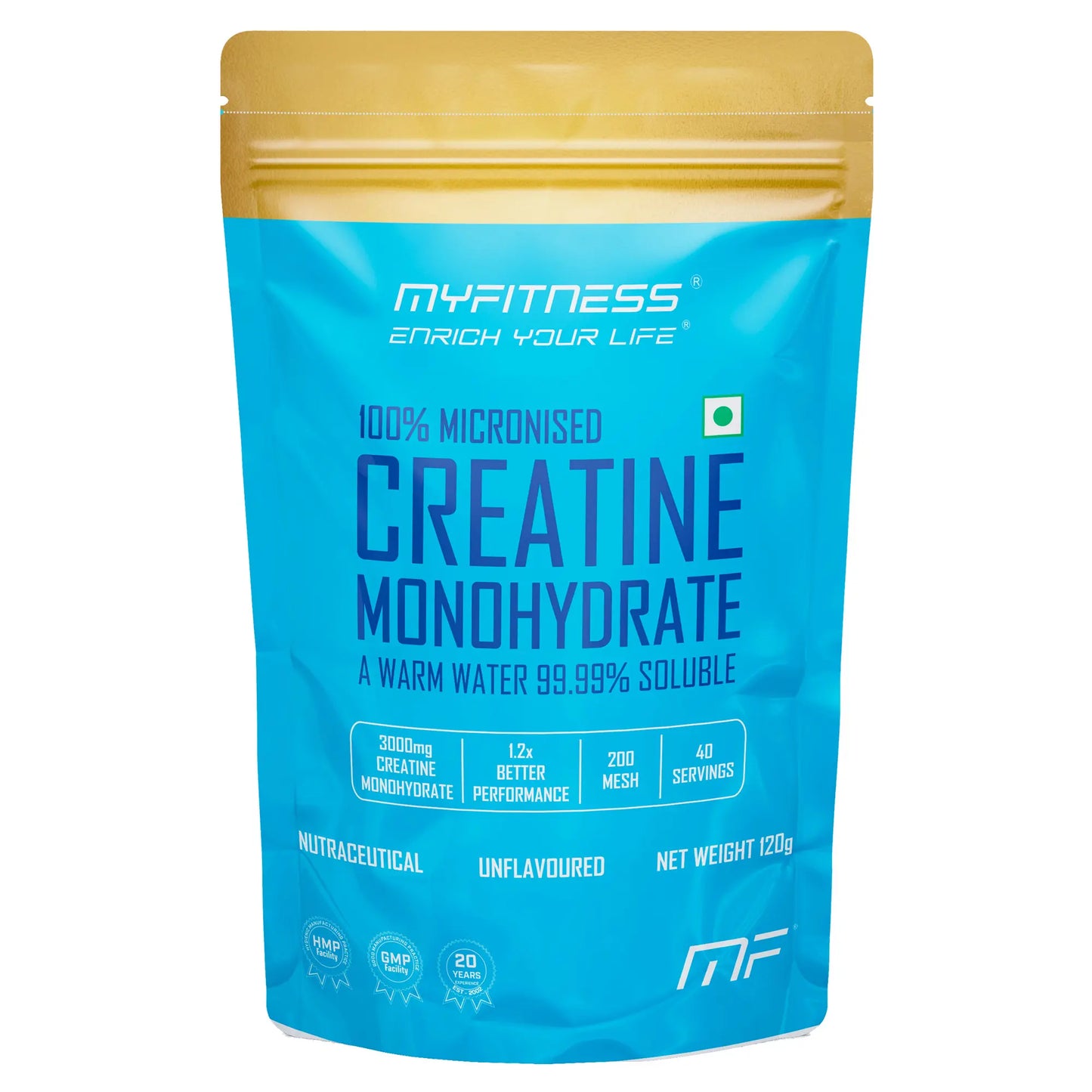 MYFITNESS 100% MICRONIZED CREATINE MONOHYDRATE – 120g – 40 Servings