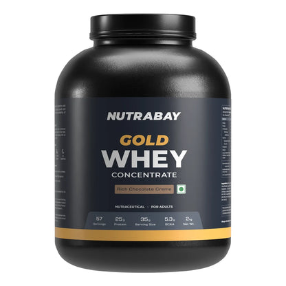 Nutrabay Gold 100% Whey Protein Concentrate - 2 Kg (4.4 Lb)