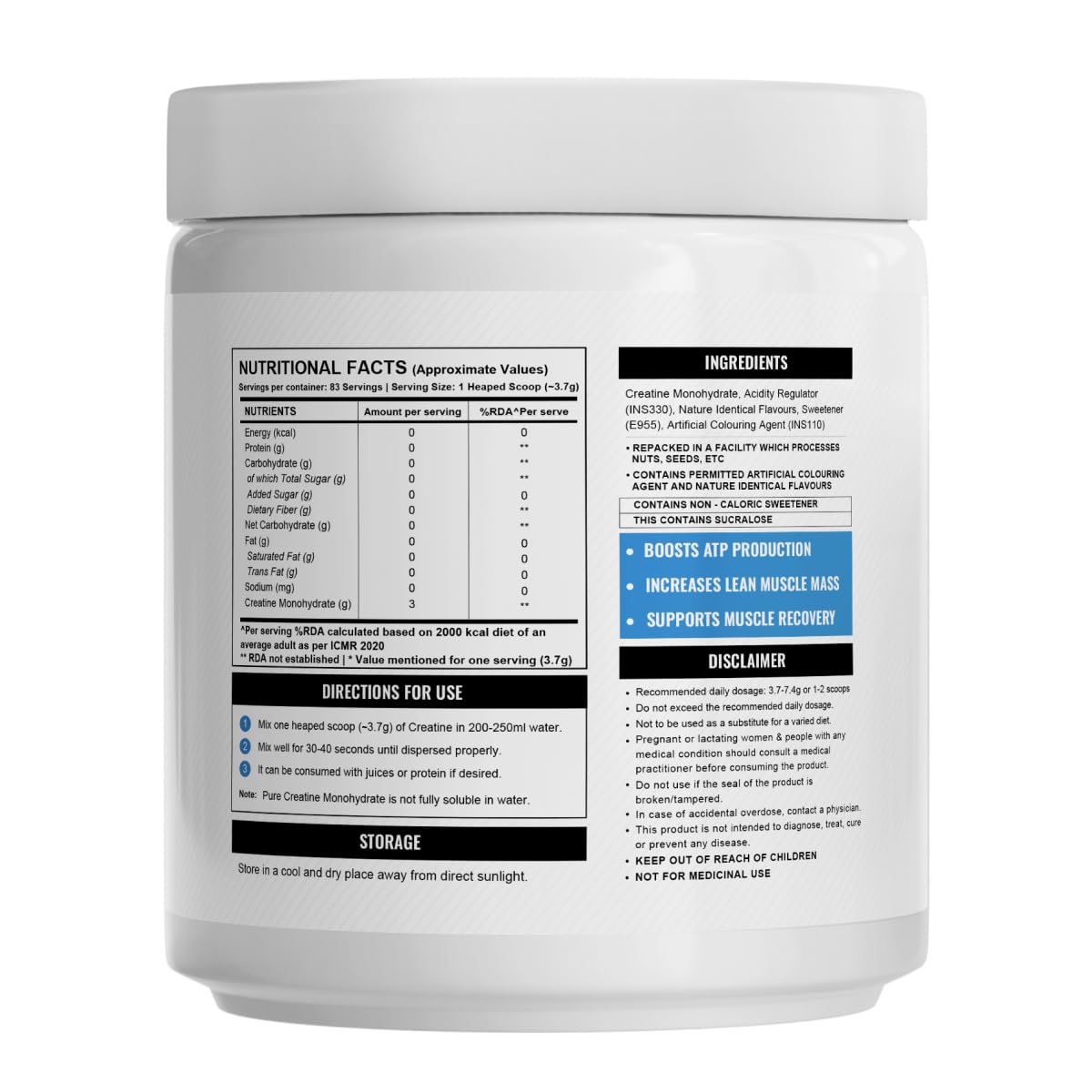 Wellcore – Pure Micronised Creatine Monohydrate (Tropical Tango, 83 Servings)