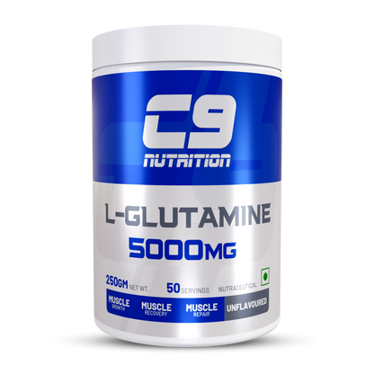 C9 Nutrition L-Glutamine Powder 250g  50 Servings.