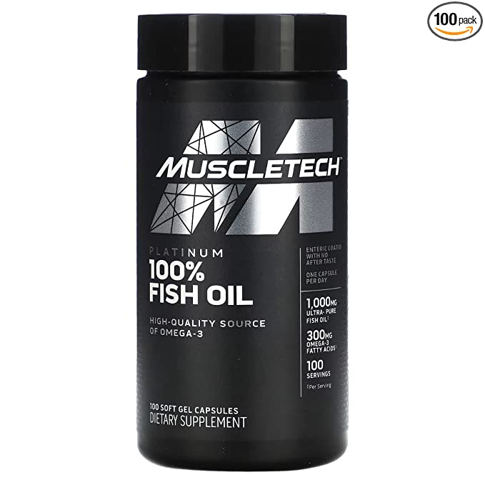 MuscleTech Platinum100% Fish Oil – 100 capsules