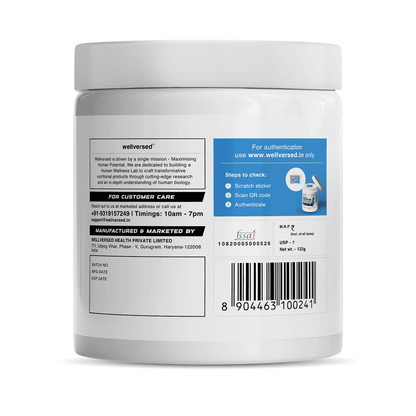 Wellcore - Pure Micronised Creatine Monohydrate | Kiwi Kick (122g, 33 servings)