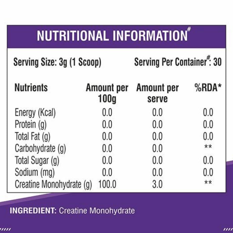 PROQUEST Creatine Micronized Monohydrate 90G | 30 Servings | Unflavoured