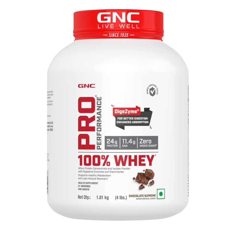 GNC Pro Performance 100% Whey Protein Powder 4lbs