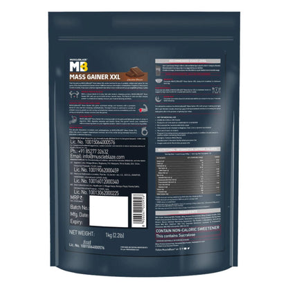 MuscleBlaze Mass Gainer Xxl | Chocolate | 1 Kg