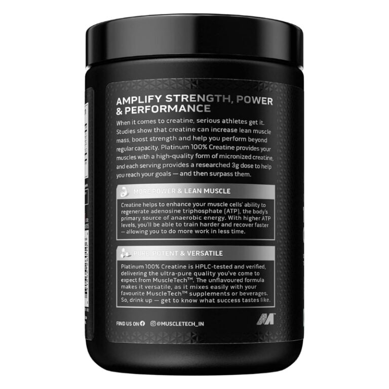 Muscletech Platinum 100% Creatine Powder – 250 g