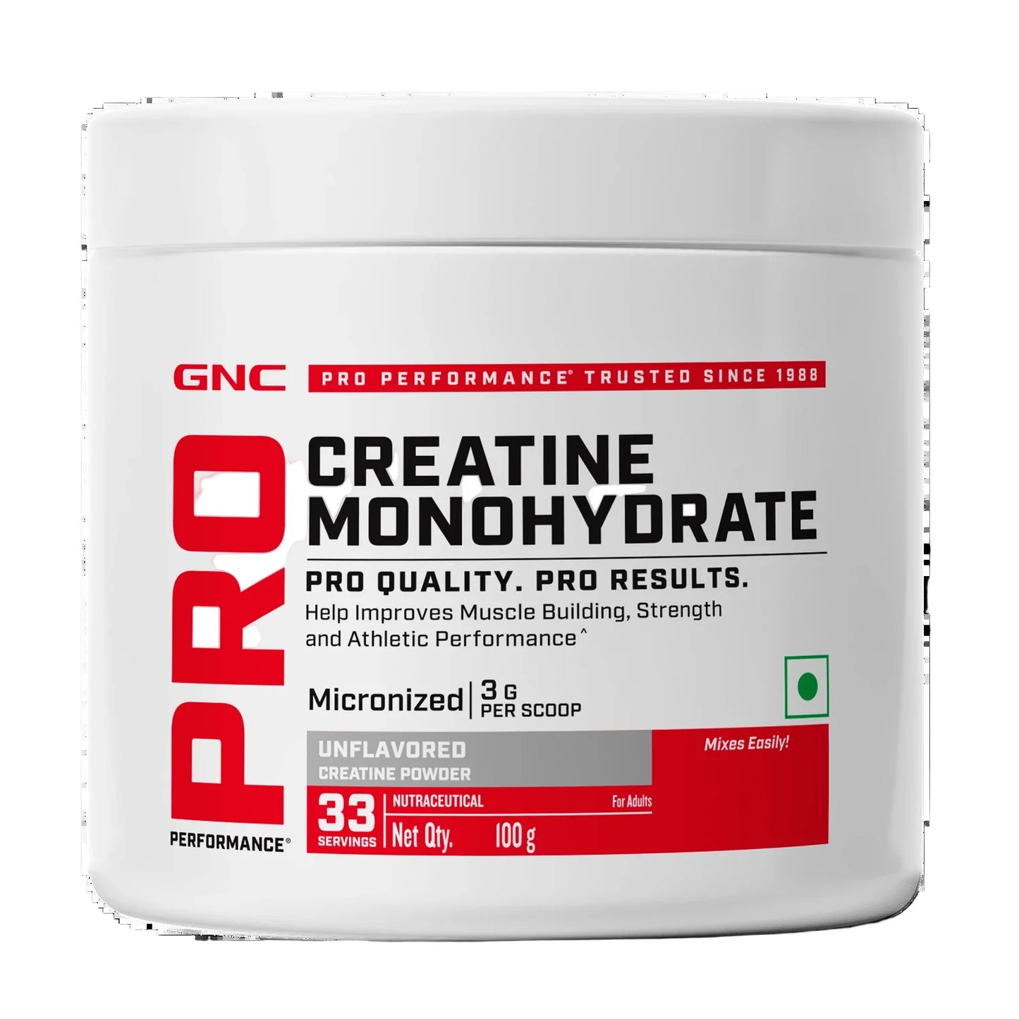 GNC Pro Performance Creatine Monohydrate - 100 gm (0.22 Lb)