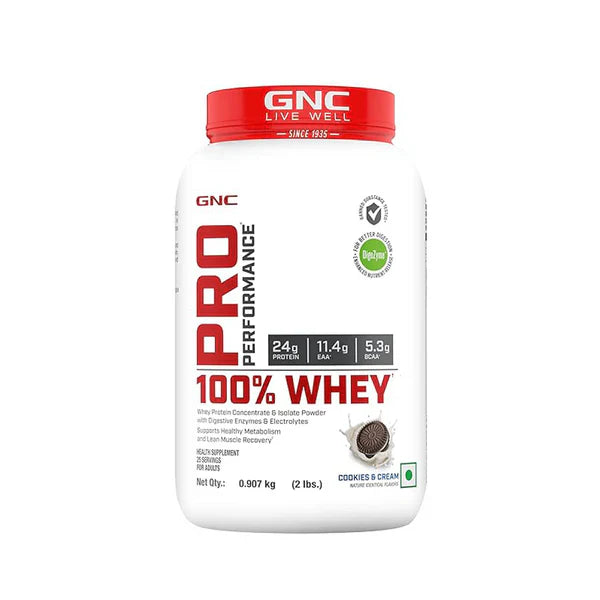 GNC Pro Performance 100% Whey Protein Powder - 907 gm (1.99 Lb)