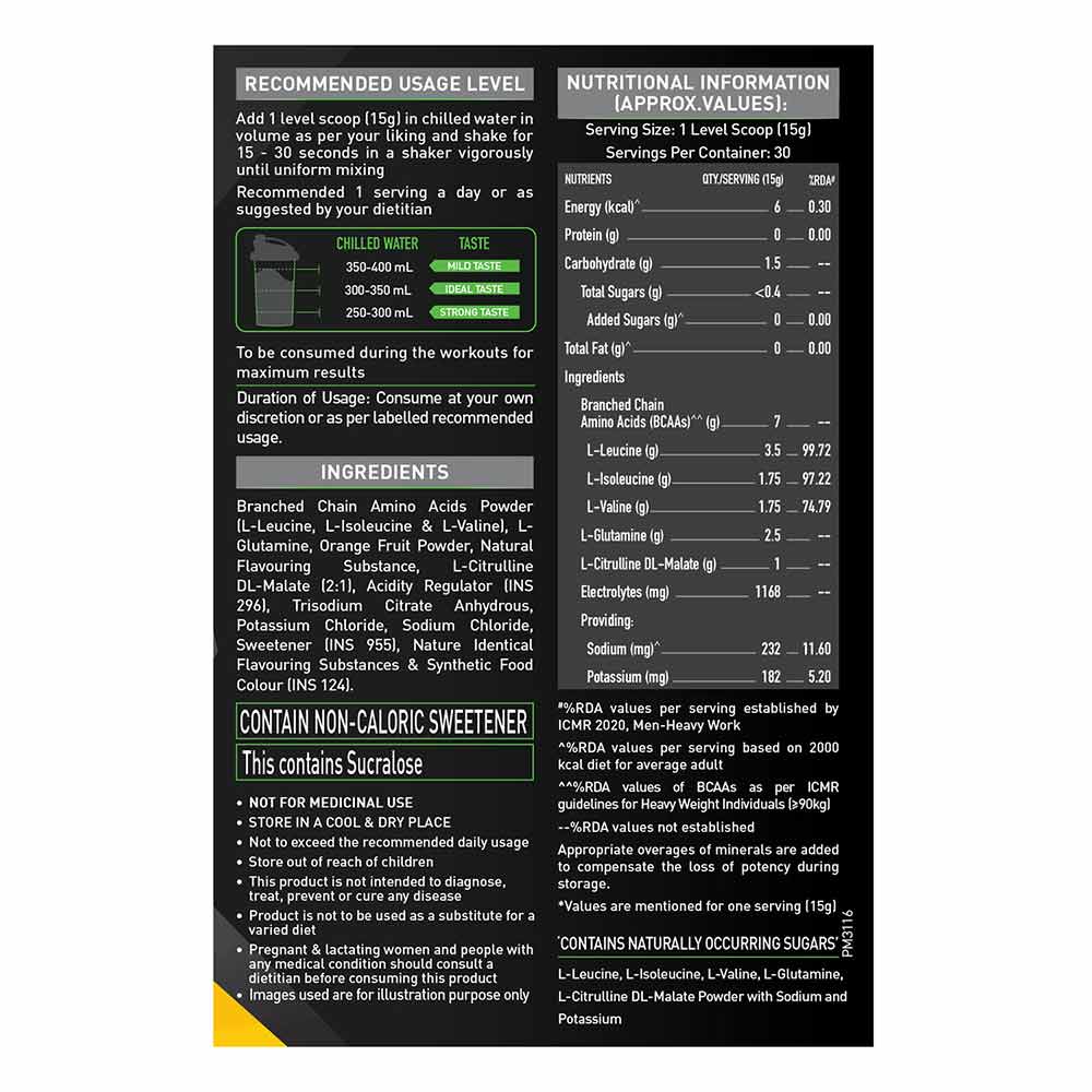 Muscle Blaze BCAA pro 450g