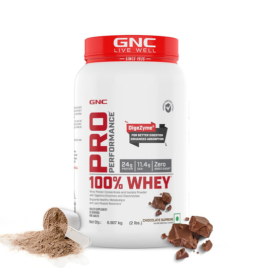 GNC Pro Performance 100% Whey Protein Powder - 907 gm (1.99 Lb)