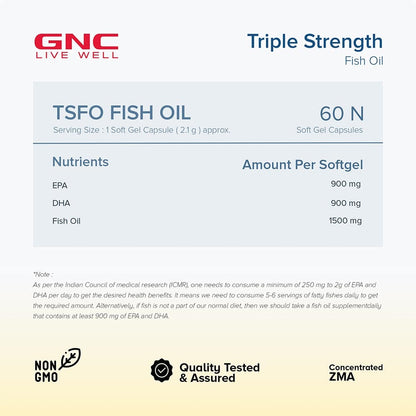 GNC TRIPLE STRENGTH FISH OIL CAPSULES
